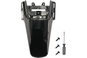 PRO BAT Plastic Rear Tail Mud Guard Fender XR50 CRF50 Style 110 125CC Pit PRO Trail Chinese Mini Dirt Bikes Thumpstar, Black