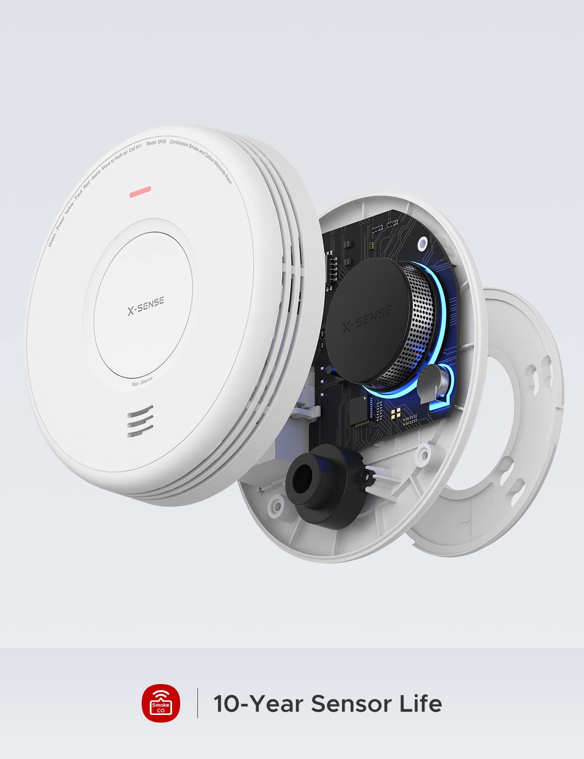 XSense AC Hardwired Combination Smoke And Carbon Monoxide Detector