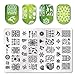 Christmas Nail Stamping Plates Nail Art Stamping Kits With Jelly Stamper and Scraper -DAODER 3pcs Larger Size Winter Nail Plates Snowflake Pattern Trees Stocking Image Templates Nail Art Design