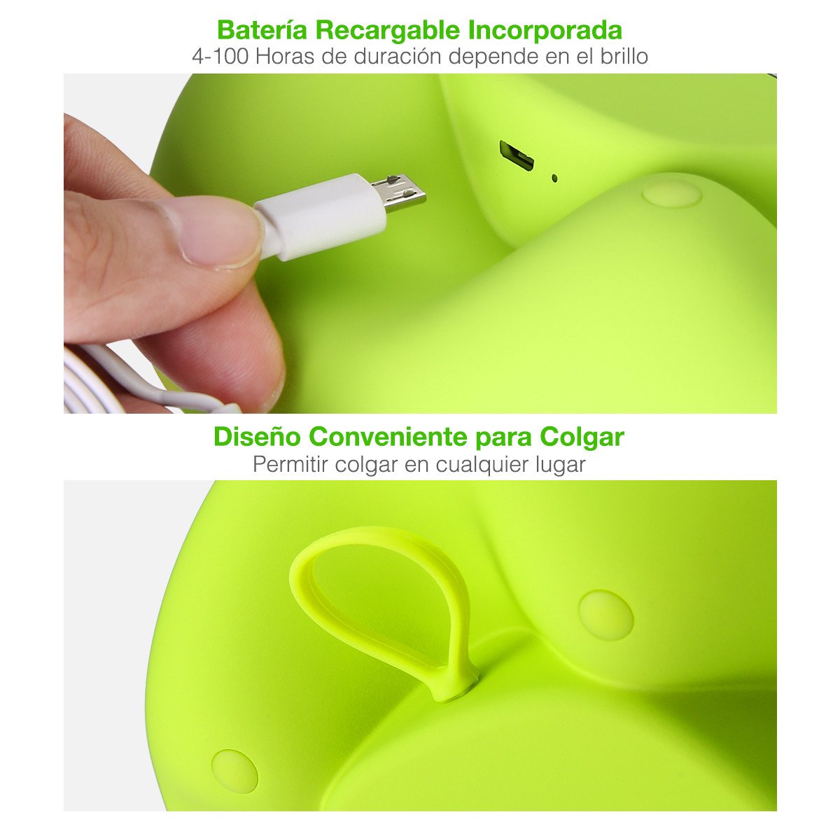 Poweradd LED Luz Lámpara Táctil Nocturno para Camping o Habitación Dormitorio