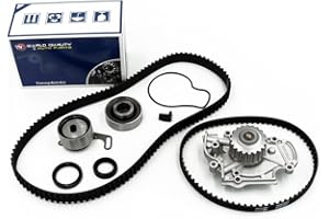 WQ W&Q AUTO PARTS Timing Belt Water Pump Kit fits for 1990 1991 1992 1993 1994 1995 1996 1997 for Honda Accord, 1995-1997 for Honda Odyssey 1996-1997 for Isuzu Oasis 1992-1996 for Honda Prelude 2.2L l4 GAS SOHC