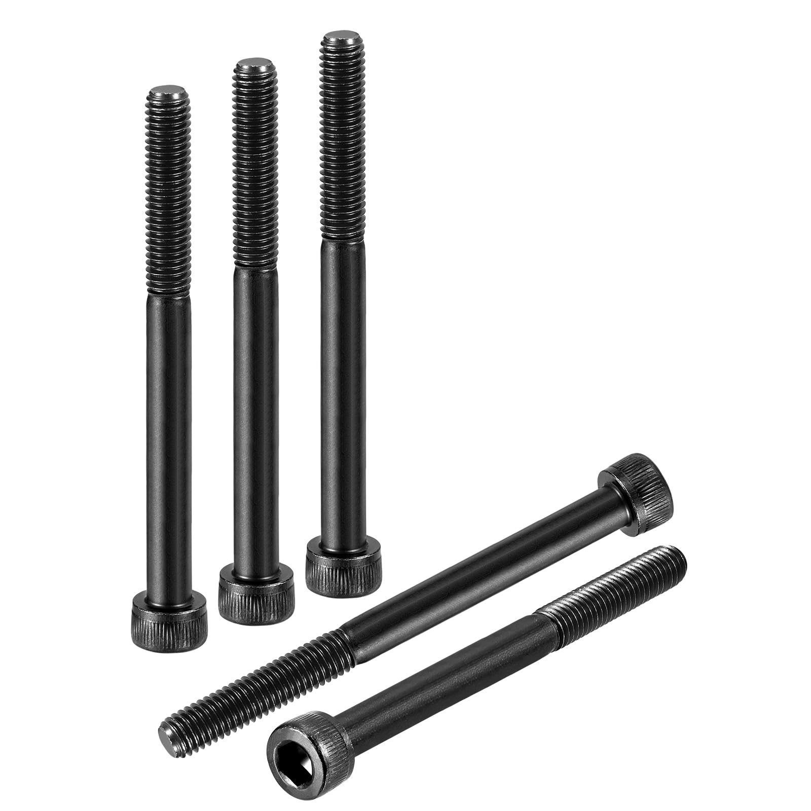 DTGN M5-0.8x60 Socket Head Cap Screws Bolts - 25Pack - Good for Road Bicycle, Mountain Bike, Auto, Motorcycle - Carbon Steel Hex Head Metric Screws, Black
