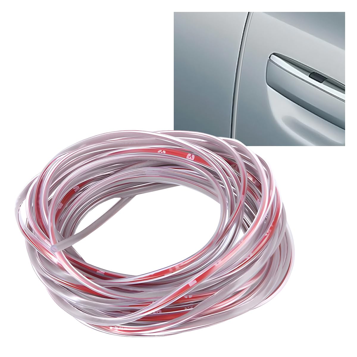 Photo 1 of 32Ft(10M) Car Door Edge Protector, Anti-Collision Car Door Entry Guard Protective Strip, No Glue Automotive Trim Doors Edge Guard (Clear)