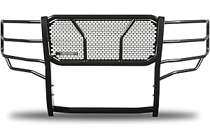 BLACK HORSE OFF ROAD Black Horse RUGGED Heavy Duty Grille Brush Bumper Guard Modular Black Compatible with 2015-2019 Chevrolet Silverado 3500 HD|2015-2019 Chevrolet Silverado 2500 HD-RU-CHSI15-B