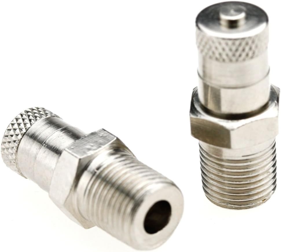 2X 1/8" BSP BSPT Schrader Tank Valve 25MM Wheel AIR Compressor 500 PSI