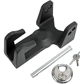 Gooseneck Hitch Lock with Keyed Padlock (Black) | Easy to Install, Durable, Pressure-Resistant, Anti-Theft tl-50 Model for rv, Logistics &amp; Animal Husbandry