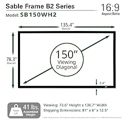 Elite Screens Sable Frame B2 Series 150-Inch Fixed