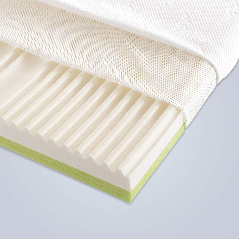 SQINAA Latex Mattress Topper,negative Oxygen Ions Infused Breathable Natural Medium Firmness Foldable Dormitory Student Sleeping Mattress Sleeping Mat-white 180x200cm(71x79inch)