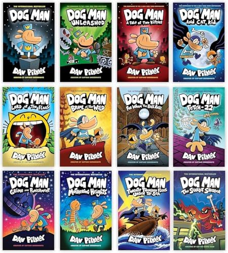 良品 Dogman 18冊セット 英語コミック dog man Dogman Series 1-12 Complete Books Set by Dav Pilkey: Dav Pilkey