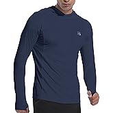 Men's UPF50+ Hoodie Shirts Rash Guard Long Sleeve UV Sun Protection Lightweight Quick Dry SPF Fishing Athletic Running Swim