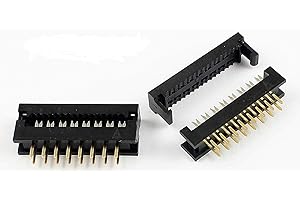 Connectors Pro 25-Pack IDC 2X8 16 Pins 2.54mm Male Dual Row Transition Plugs for 1.27mm Flat Ribbon Cable (FD-16P-25PK)