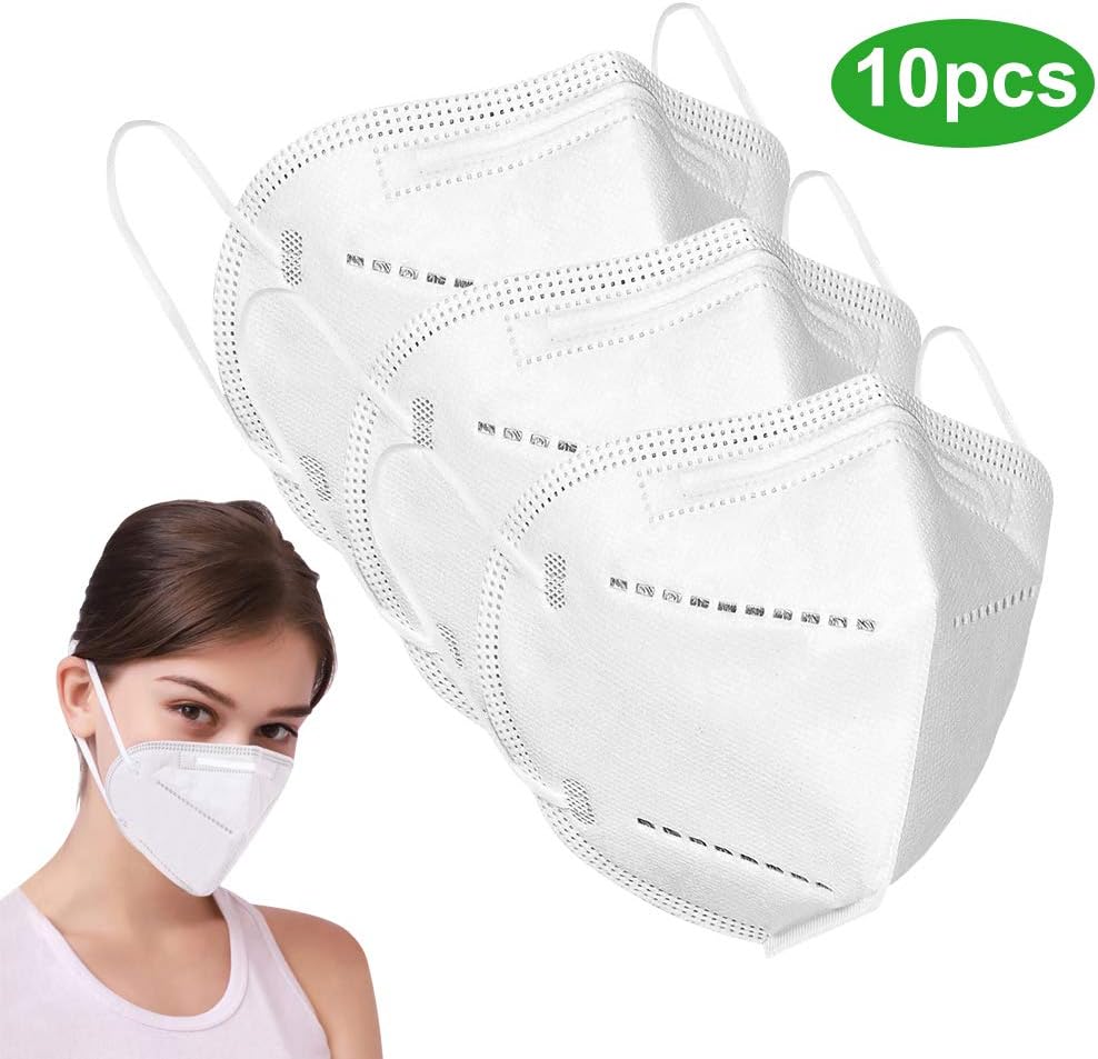 10Pcs Face Mask Surgical Dust Mask Respirator Mask Breathable Earloop Antiviral, Comfortable Medical Sanitary Mask Thick 4-Layer Masks