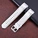 bayite Leather Bands Compatible with Fitbit Charge 2, Replacement Accessories Straps Women Men, Silver