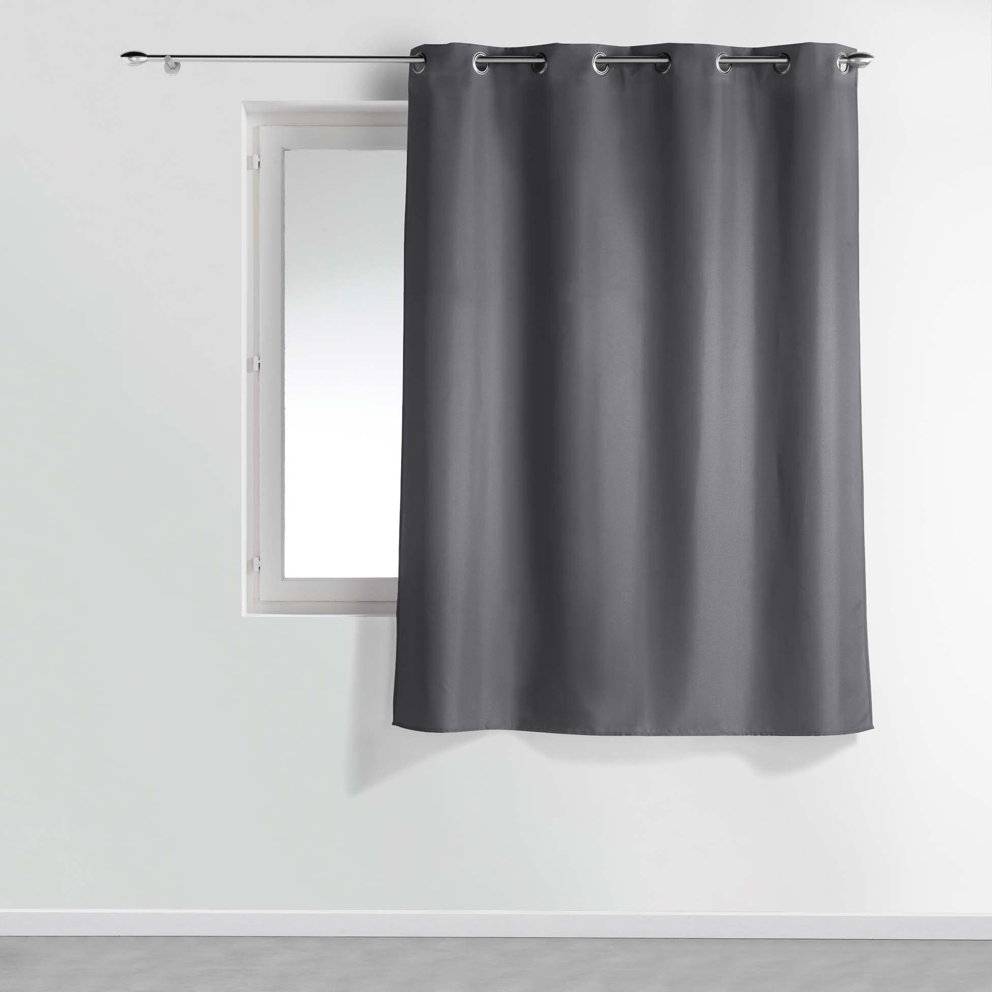 Douceur d'Intérieur 1609125 Curtains, Polyester, Concrete, 140 x 180 cm