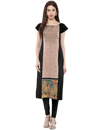 Kurtis for Women Straight Printed Crepe