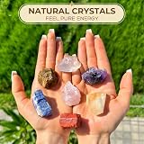 Anima Premium 7 Chakra Healing Crystals Set with Wooden Box & Guidebook view 2