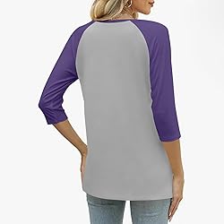 Womens 3/4 Sleeve Tops and Blouses Plus Size