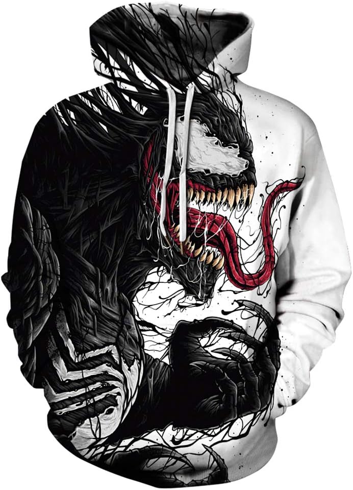 AMOMA Unisex Realistic Anime Hoodie Dragon Ball Naruto Bleach 3D Print Pullover Hooded Sweatshirt