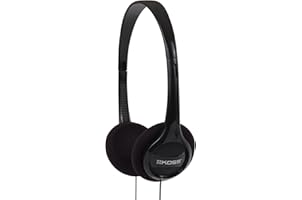 Koss KPH7 Lightweight Portable Headphone, Black