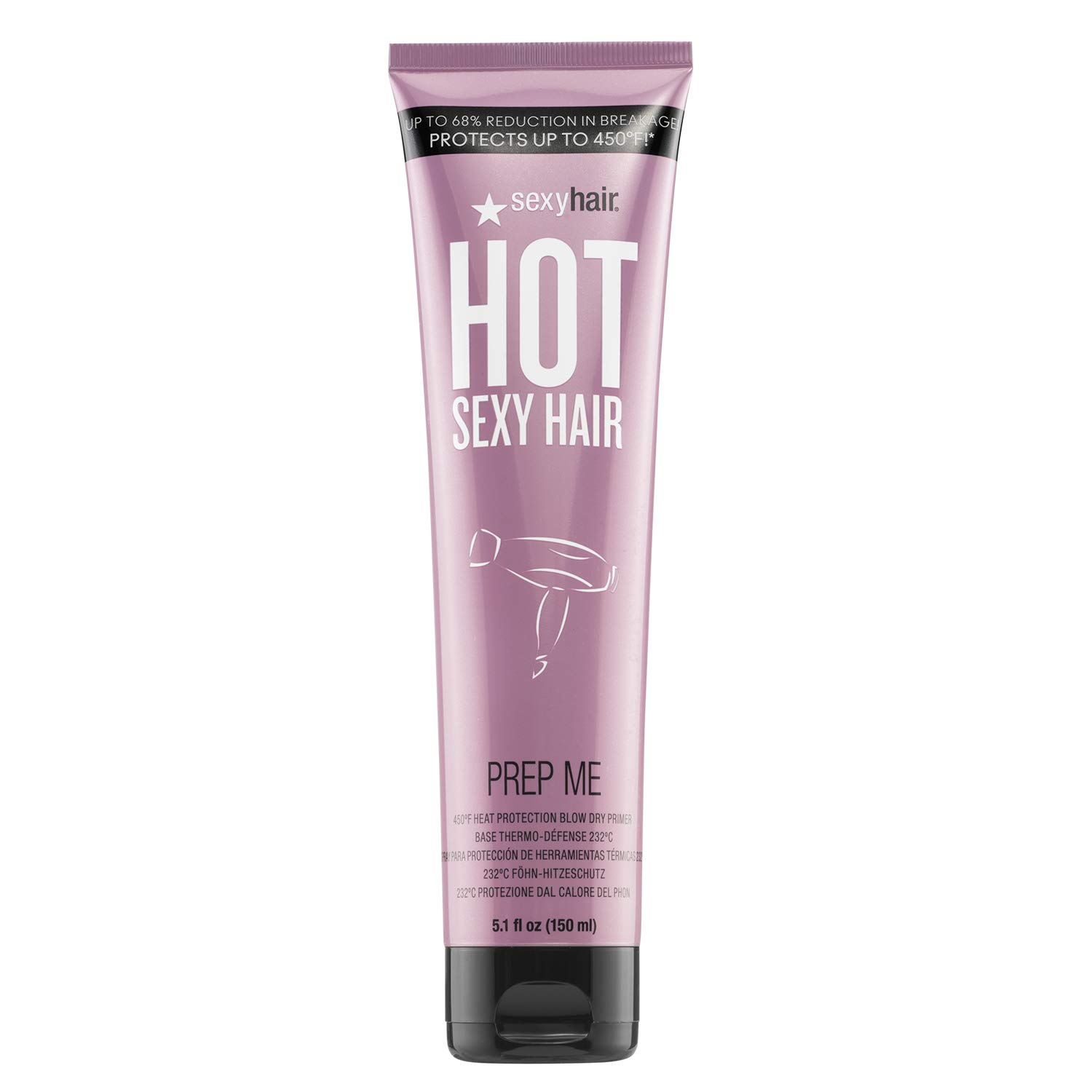 Sexy Hair Hot Prep Me Heat Protection Blow Dry Primer, 150 ml (Packaging may vary)