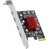 GLOTRENDS U3044C 4-Port PCIe USB C Expansion Card, USB 3.2 Gen 1 | 4 USB-C Ports, UPD 720201 chip, compatible with Windows/Linux (Not for Mac OS)