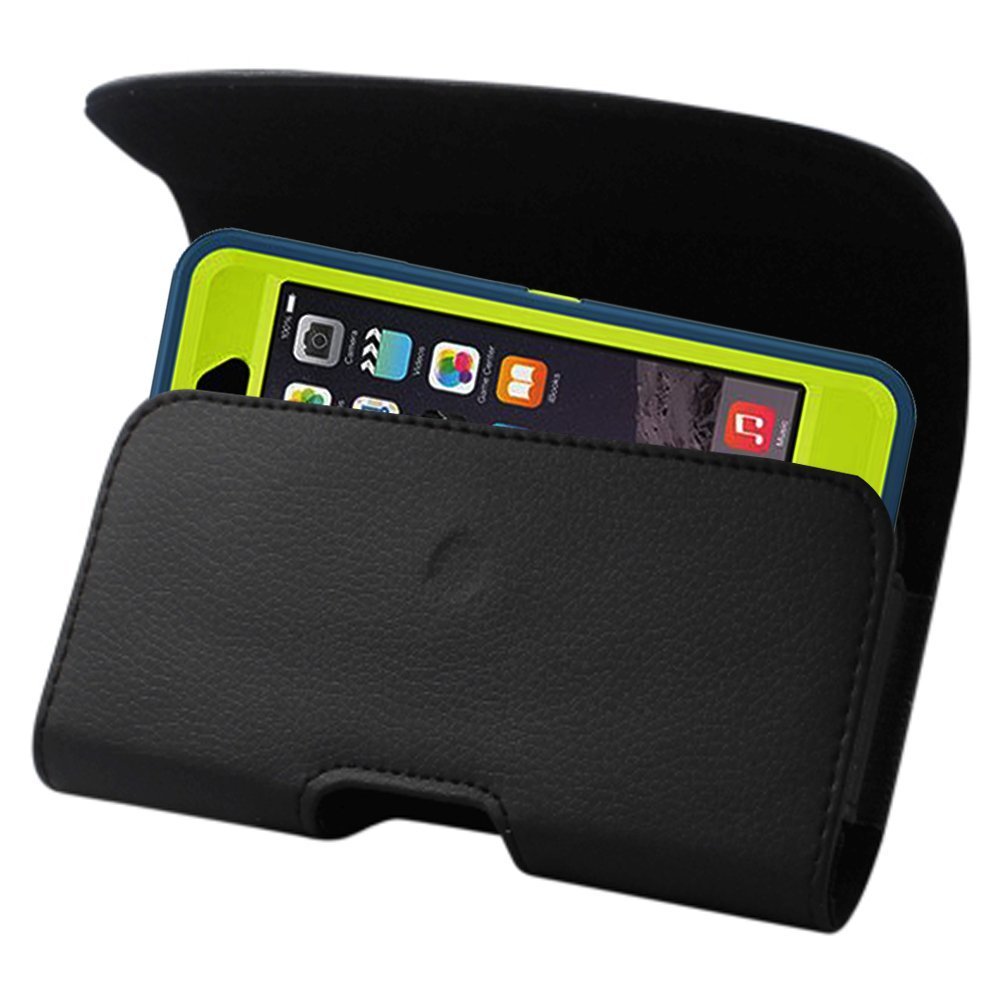 iPhone X Holster, iPhone 10 Pouch, Modes Wireless Premium Leather Pouch Carrying Case with Belt Clip Belt Loops Holster for Apple iPhone X (Fits with Otterbox n Lifeproof Case on)