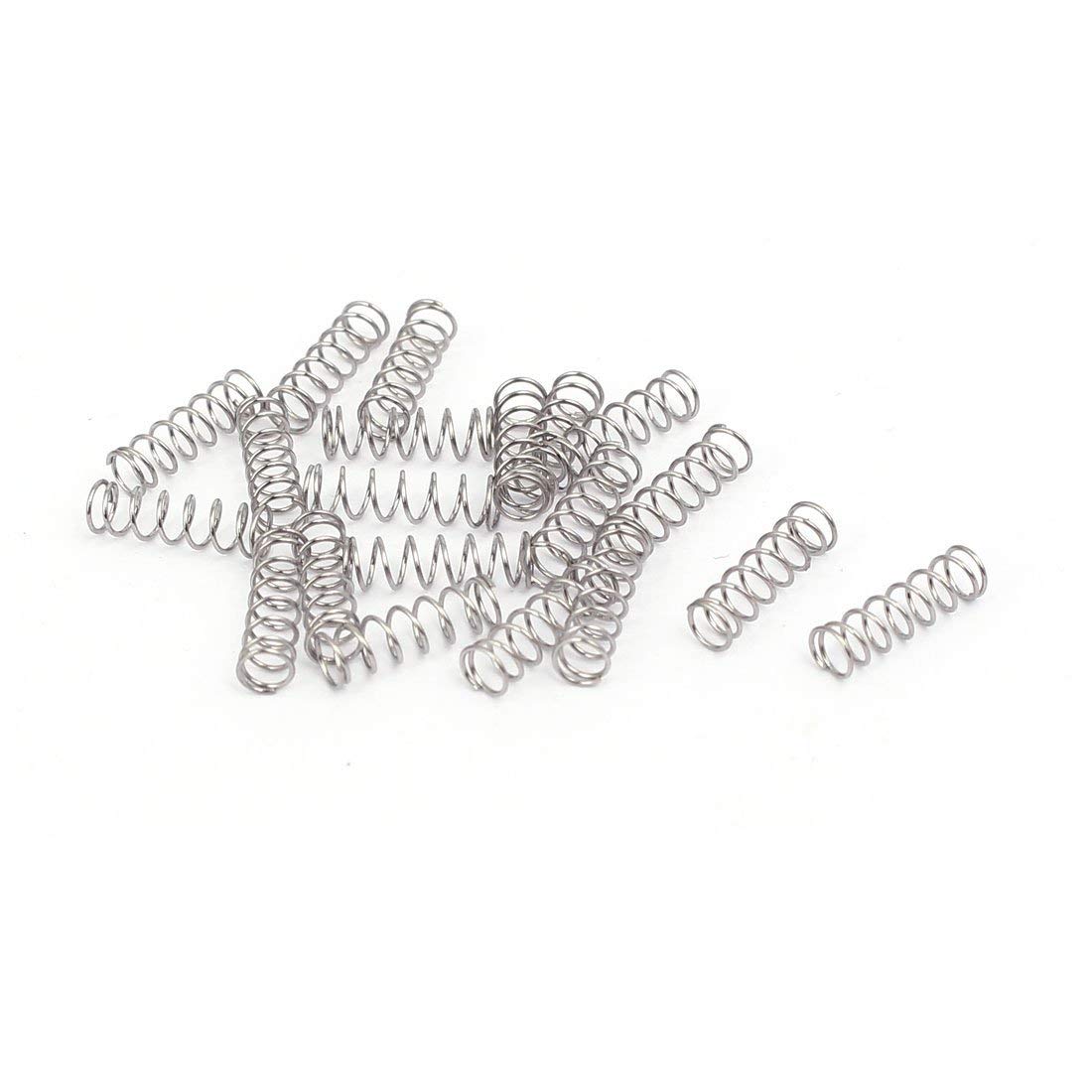 TOP-VIGOR 20Pcs Compression Spring, 3mm OD,0.3mm Wire Size,10mm Free Length Dual Extended Durable Dual Hook Tension Spring for Furniture Screen Doors Repair Projects