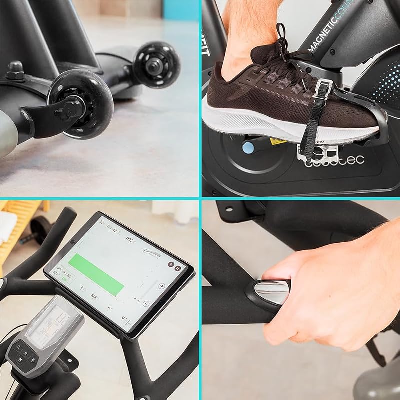Bicicleta Estática Indoor con Resistencia Magnética y Volante de Inercia 24Kg DrumFit Indoor 24000 Magnetic Connected. APP, 8 Niveles de Resistencia, Pantalla, Sillín y Manillar Ajustables