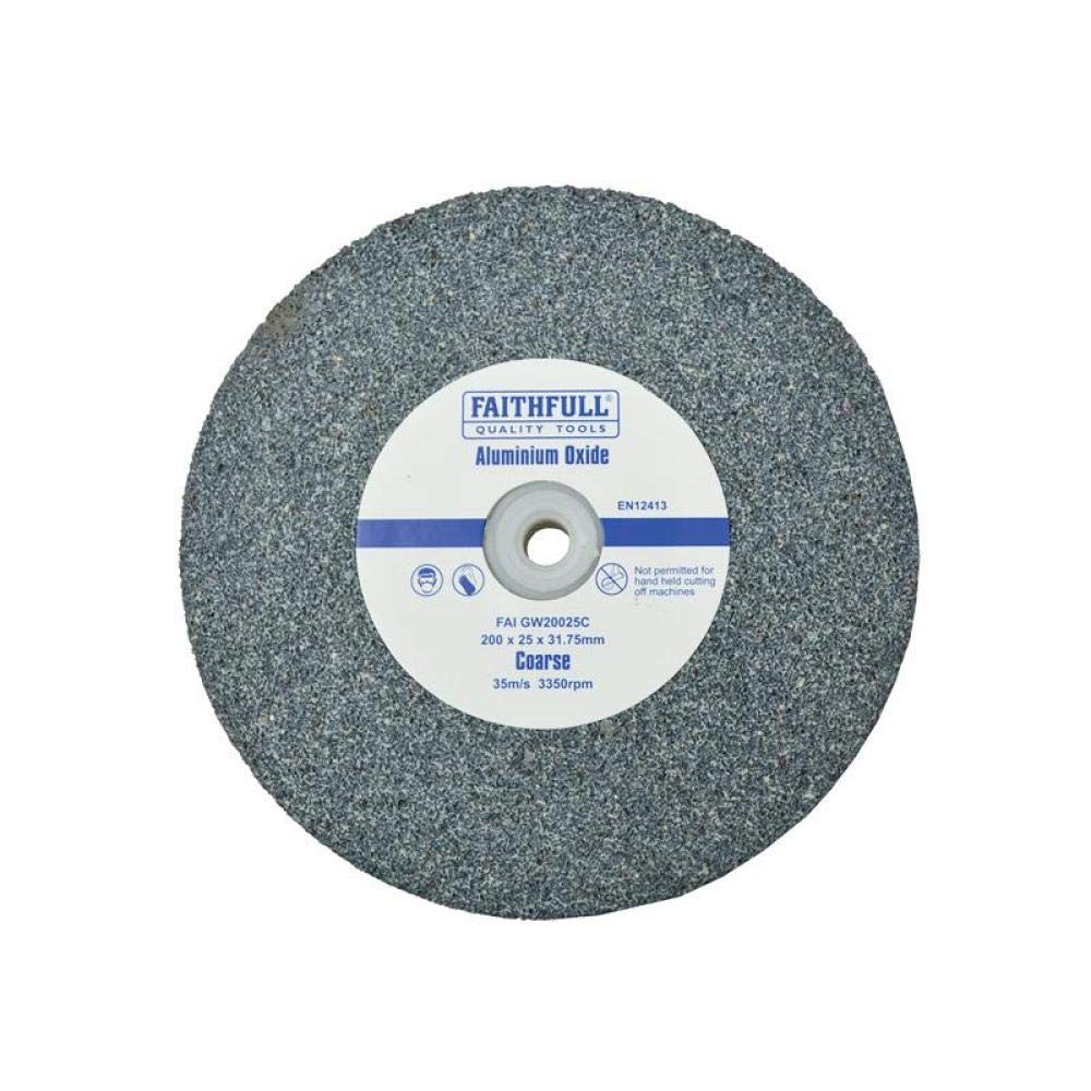 Faithfull GW20025C General Purpose Grinding Wheel 200 x 25mm - Coarse Alox