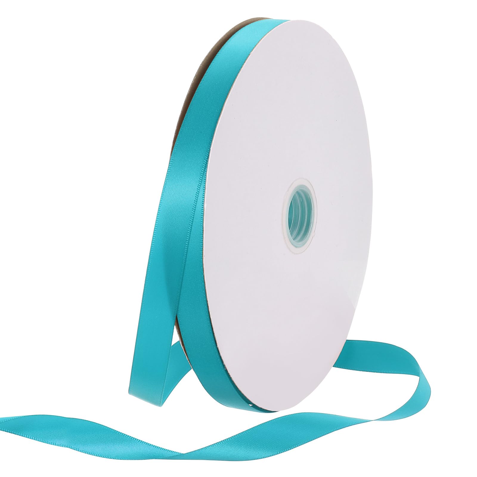 Rebower 15mm Satin Ribbon 91m Thick Double Face Grosgrain Silk Ribbon, [for Gift Wrapping, Hair Bows, Wedding, Cake, Flower] - 100 Yard/300ft/ Sky Blue