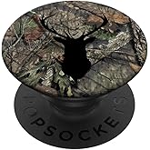 Brown Camouflage Black Deer Buck Hunting PopSockets Adhesive PopGrip
