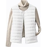Forandiu Women's Lightweight Quilted Vest Warm Fashion Puffer Sleeveless Jacket Fall Winter Button Front Outdoor Wear