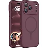Miracase Silicone &amp; Magnetic for iPhone 18 Pro Max Case, Burgundy | Compatible with MagSafe, Camera Control Cover, Premium Silicone Cover Shockproof Drop Protection Phone Case for 18 Pro Max