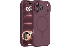 Miracase Silicone & Magnetic for iPhone 18 Pro Max Case, Burgundy | Compatible with MagSafe, Camera Control Cover, Premium Si