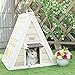Petsfit Outdoor Cat House Weatherproof, Outside Feral Cat House with Escape Door,Outdoor Indoor Pet House for Small Animal