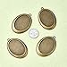 Beadthoven 10pcs Oval Vintage Tibetan Style Alloy Pendant Cabochon Bezel Settings Fit Oval Tray: 40x30mm Jewelry Making Necklace Accessories (Nickel Free, Antique Bronze)