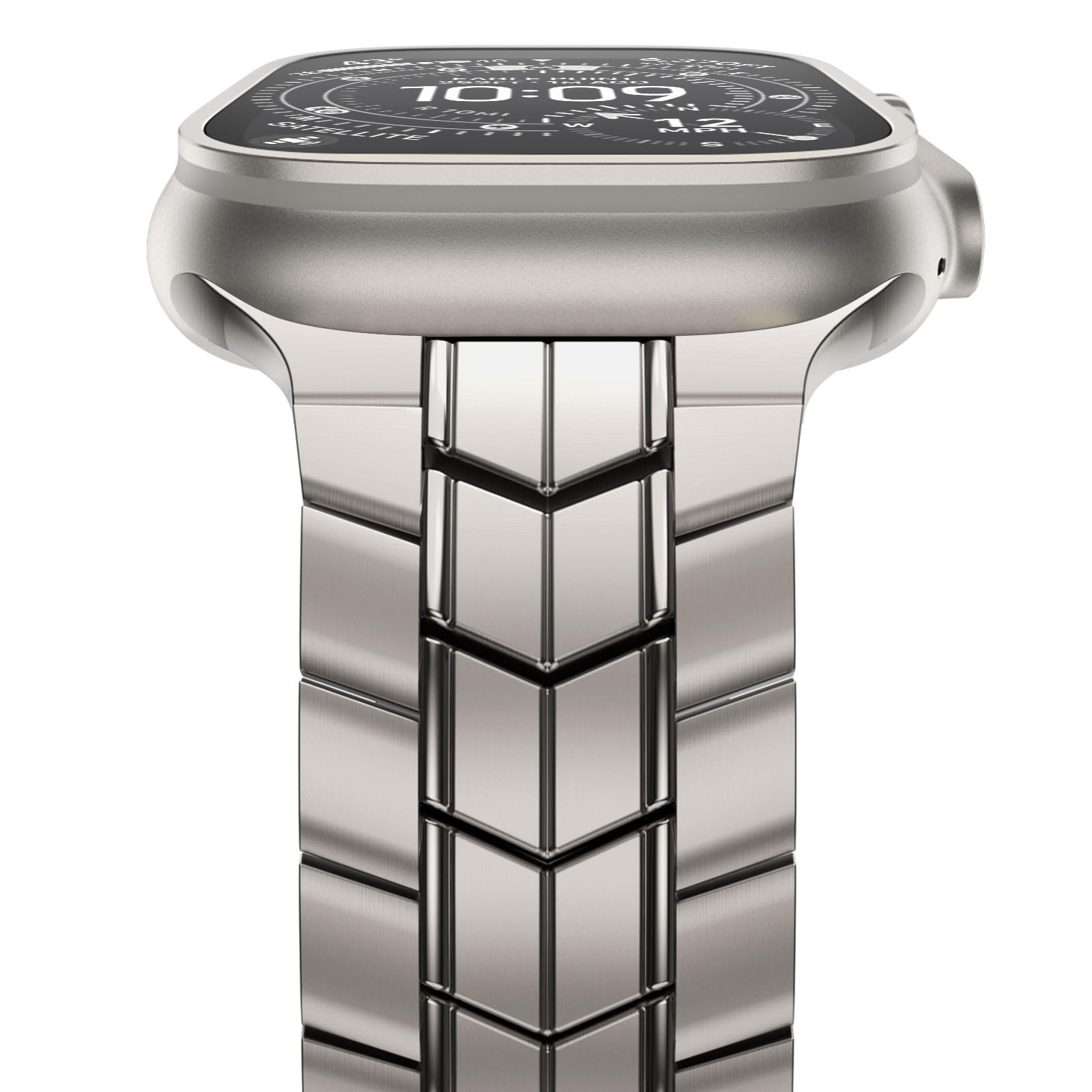 NewWays 49mm 46mm 45mm 44mm 42mm(Series 3 2 1) Compatible with Apple Watch Metal Strap,Grade 2 Titanium Straps Replacement Band for iWatch Ultra 3 2 1 Series 11/10/9/8/7/6/5/4/3/2/1/SE,Titanium
