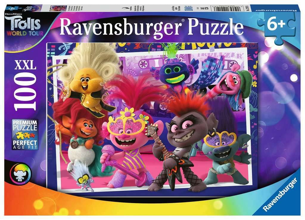 Ravensburger Trolls 2 World Tour 100 piece Jigsaw Puzzle with Extra Large Pieces for Kids age 6 years and up