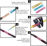 CESFONJER Heat Shrink Wire Connectors Waterproof Crimp Butt Terminals Kit 130 view 2