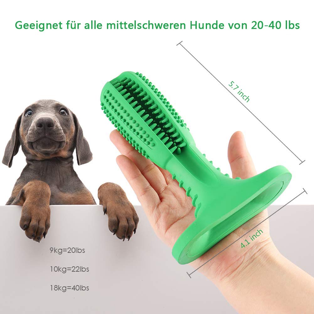 Ciaoed Hundespielzeug Kauspielzeug Hundezahnbürste,Hunde Zahnbürste mit ungiftig und umweltfreundlich naturkautschuk für kleine mittelgroße und große Hunde Pet zahnreinigung Zahnpflege Geschenk