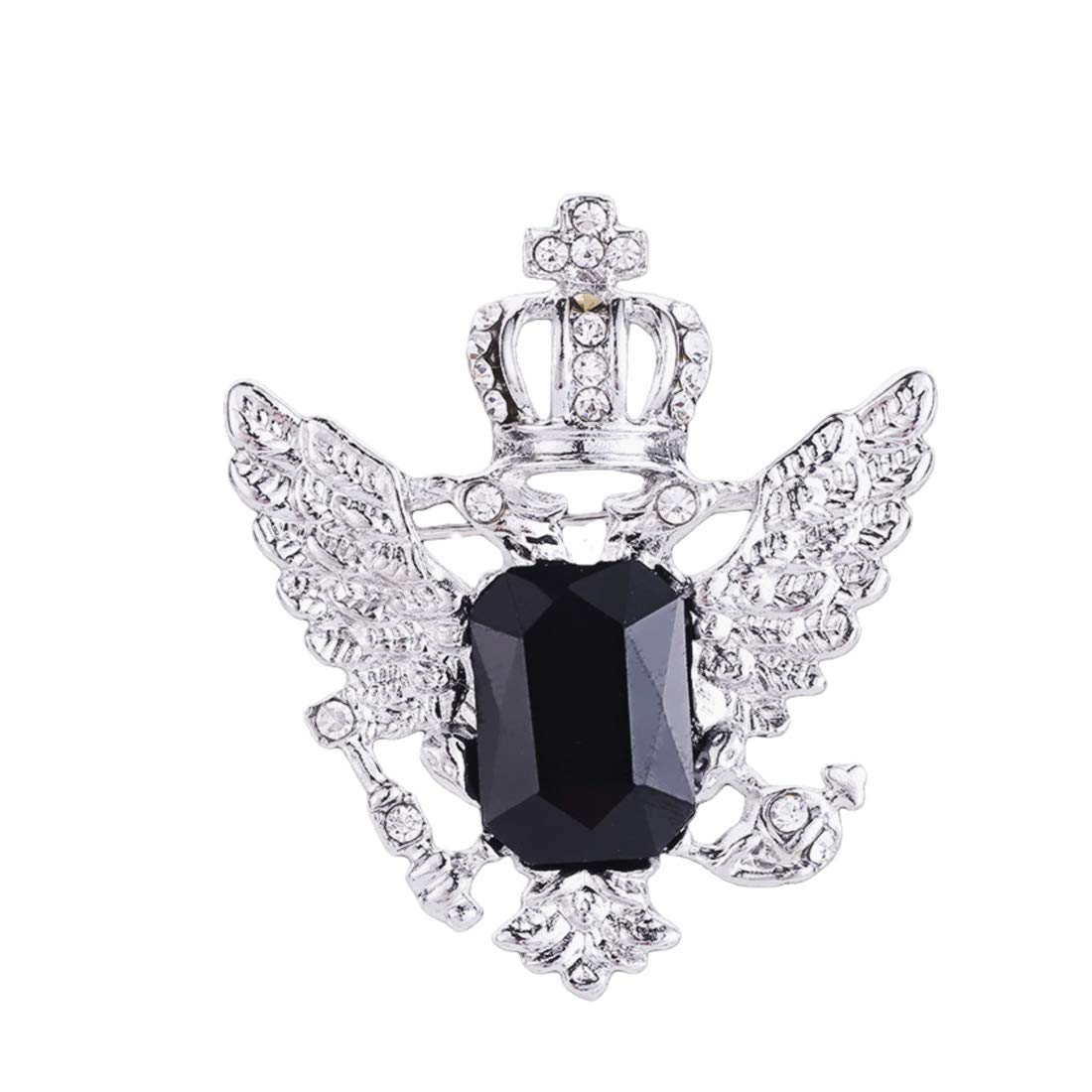 Men's brooch Vintage Elegant Unique Badge Coat Suit Wedding Gift Party Shirt Collar Accessories Brooch for Men (Crown)