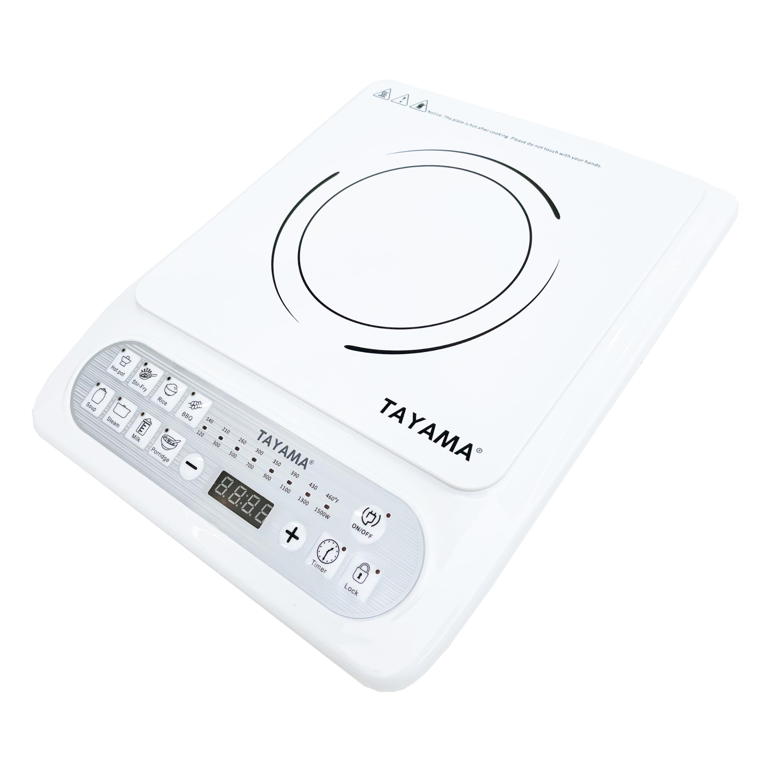 Photo 1 of 1500-Watt White Induction Cooktop with 8 Settings