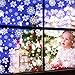 Outus 570 Pieces Snowflake Window Clings Winter Window Clings Christmas Snowflake Decal Stickers Decorations for Christmas Theme Party New Year Supplies, 12 Sheets(White)