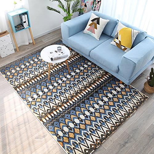 franchise house Decorative rugs,Xiandai carpet,Simple nordic,Area rug,Sofa side,Children mat Easy to clean Living room Bedside baby crawling mattress Non-slip washable-F 140x200cm(55x79inch)