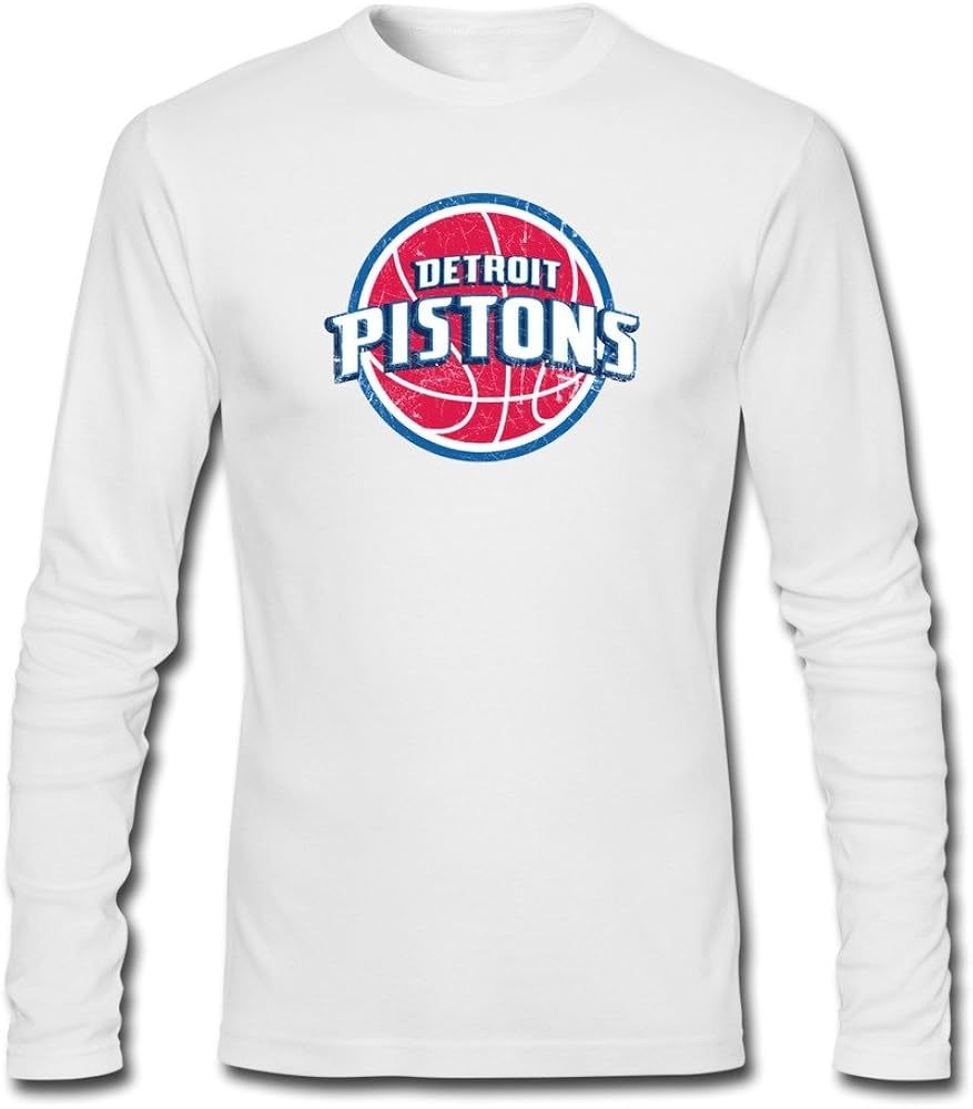 Men's Detroit Piston Team Original Logo TShirts White XX