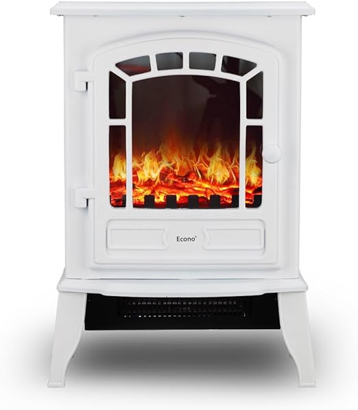 Econo® White 2000W Log Burning Effect Electric Fire Stove Heater Fireplace Amazon.co.uk Econo® White 2000W Log Burning Effect Electric Fire Stove Heater Fireplace Amazon.co.uk