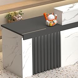 Office Reception Desk with Counter - Sturdy Front