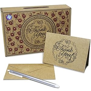 50 Tarjetas de Agradecimiento con Sobres: Las Mejores Tarjetas Personalizadas para Bodas, Graduaciones, Fiestas de Recién Nacido, Cumpleaños y Navidad