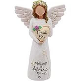 Bloomifinity Thank You Gifts for Women, Nurses, Coworkers, Friends,Teachers-Thank You Angel Figurine with Sentimental Message, Appreciation Gifts, Inspiration Gifts, Sculpture