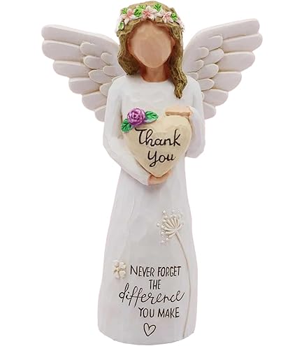 Statuette ENESCO 'You Are An Angel' - Lune - Résine Blanche - Ange